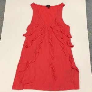 XS Express Coral Ruffle Tank Top